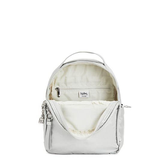 Kipling Kae Classic Metallic Backpacks Bright Metallic | CA 1587VR